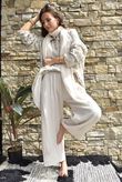Cala Cushion Cotton Bandana Relaxed Shirt Stone